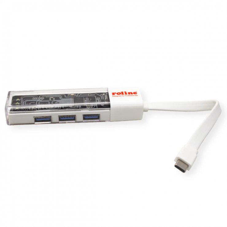 Imagine HUB USB 3.2 Gen1 A+C la 4 x USB-A Alb, Roline 14.02.5062