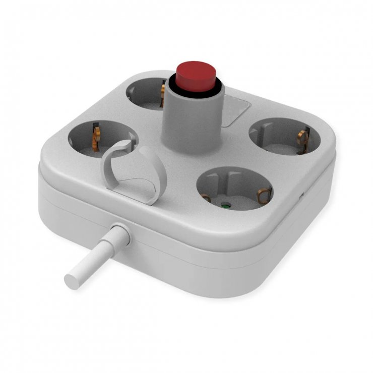 Imagine Prelungitor Schuko cu 4 prize Switch ON/OFF 1.5m + carcasa Alb, Value 19.99.0973