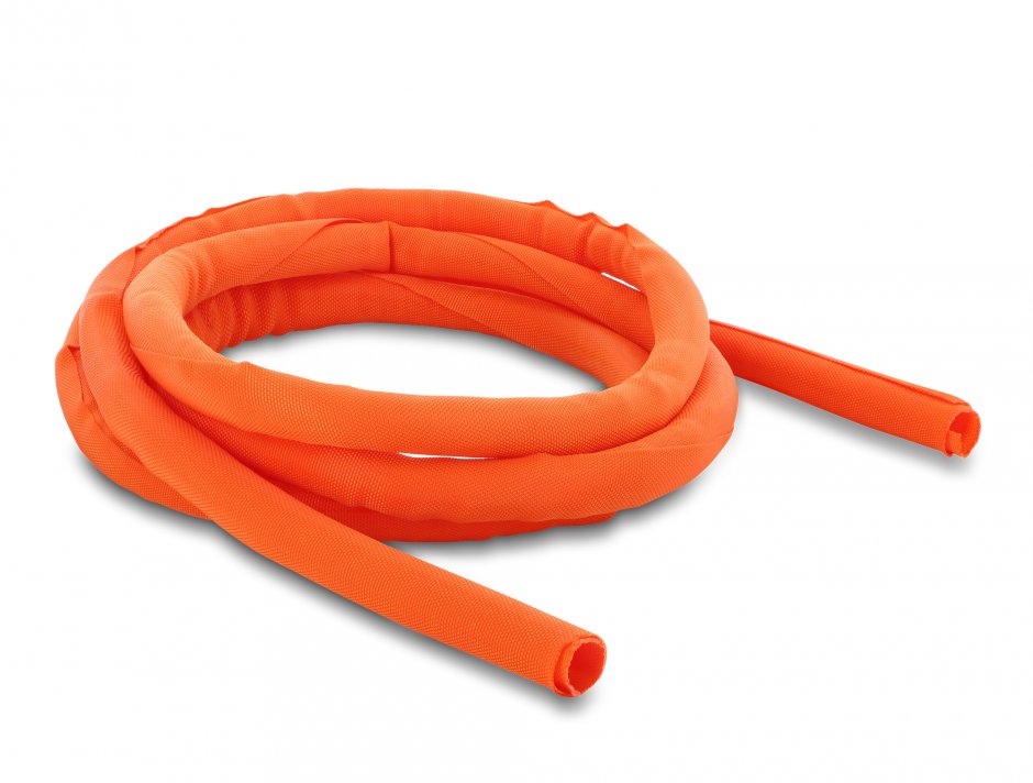 Imagine Plasa pentru organizarea cablurilor self-closing 2m x 16mm Orange, Delock 19018