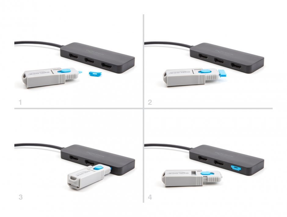 Imagine Set 10 buc HDMI mama port blocker Blue, Delock 20948