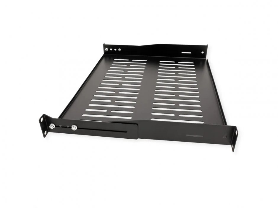 Imagine Sertar fix 440x350mm, max. 25kg 1U pentru cabinet 19" Negru, Value 26.99.0429