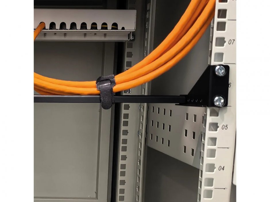 Imagine Organizator cabluri cabluri 19" 1U montabil in rack (orizontala) cu adancime reglabila Negru, Value 26.99.0435