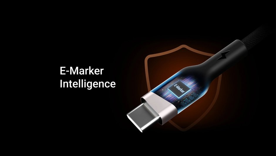 Imagine Cablu USB 2.0 type C la USB type C 240W E-Marker 2m brodat magnetic Negru, ATEN 2L-3101P240M