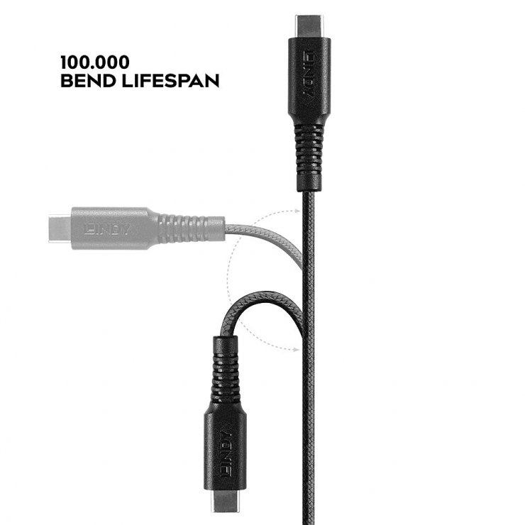 Imagine Cablu USB type C la Lightning T-T 0.5m rezistent, Lindy L31285