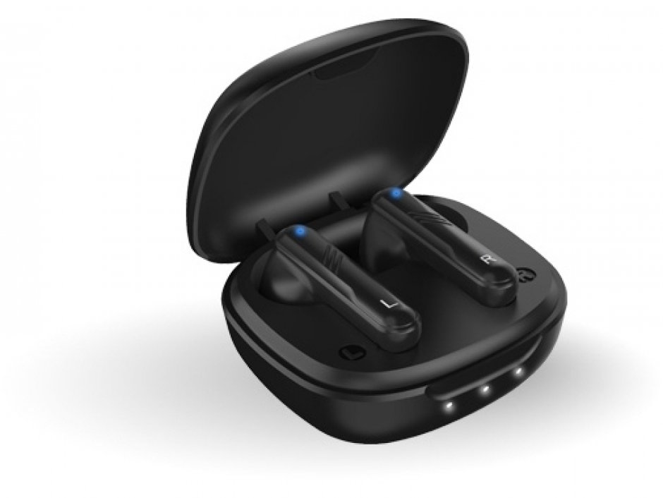 Imagine Casti intraauriculare TWS Bluetooth 5.3 Negru, Genius HS-M905BT