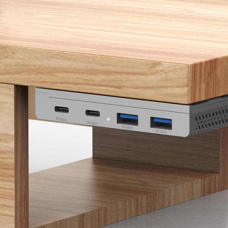 Imagine HUB magnetic USB type C 10Gb/s la 2 x USB-C + 2 x USB-A Aluminiu, InLine IL35395M