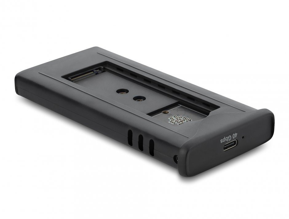 Imagine Rack extern USB Type C 40 Gbps pentru M.2 NVMe PCIe SSD cu fan - tool free, Delock 42034