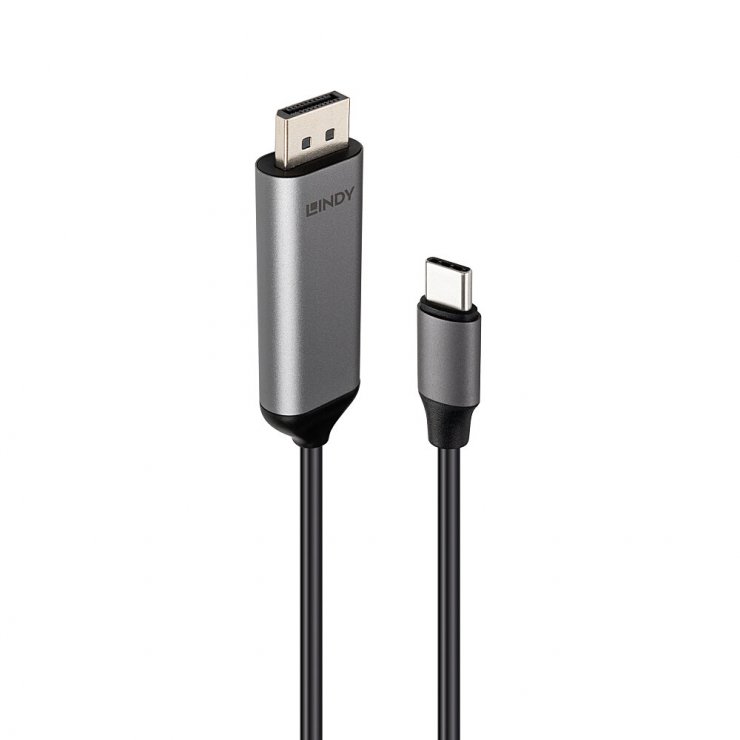 Imagine Cablu USB type C la Displayport Bidirectional 8K60Hz/4K144Hz 2m, Lindy L43504