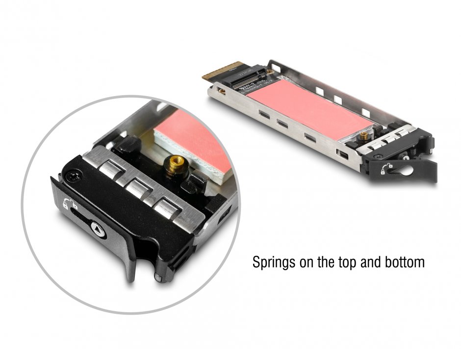 Imagine Mobile Rack pentru 2 x M.2 NMVe SSD cu SFF-8654 pentru bay 12.7mm Slim ODD, Delock 47138