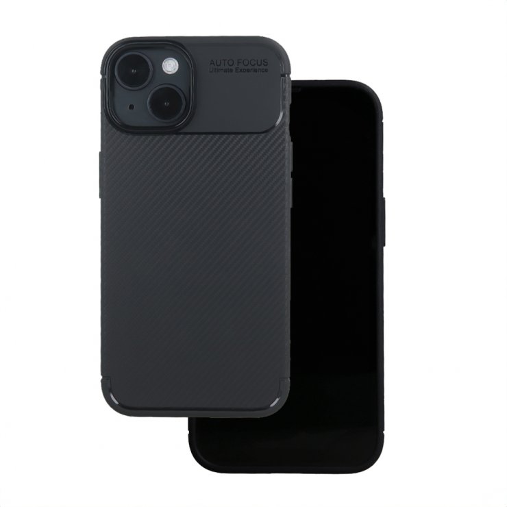 Imagine Husa pentru iPhone 17 Pro/iPhone 18 Pro TPU Carbon Black, TFO