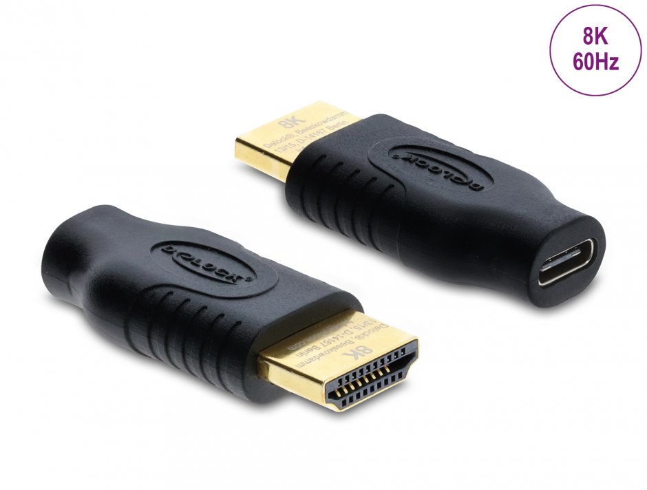 Imagine Adaptor USB Type C la HDMI (DP Alt Mode) M-T 8K60Hz cu HDR/HDCP, Delock 61076