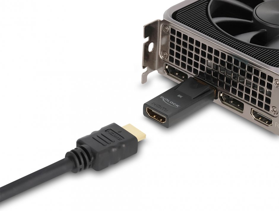 Imagine Adaptor activ DisplayPort la HDMI T-M 8K60Hz cu HDR, Delock 61084