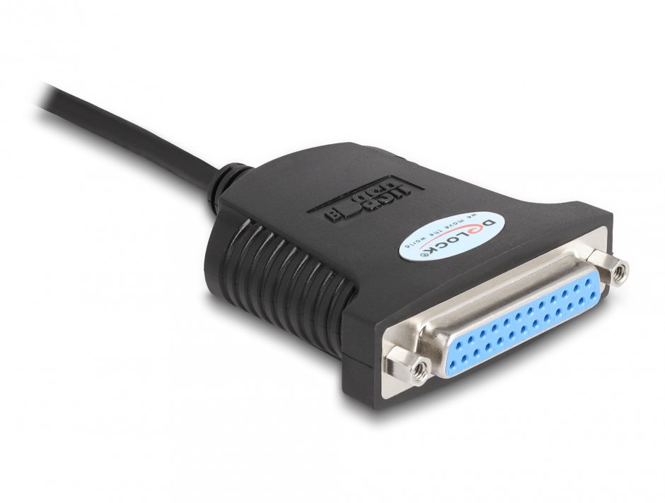 Imagine Cablu USB la paralel 25 pini 0.8m, Delock 61330