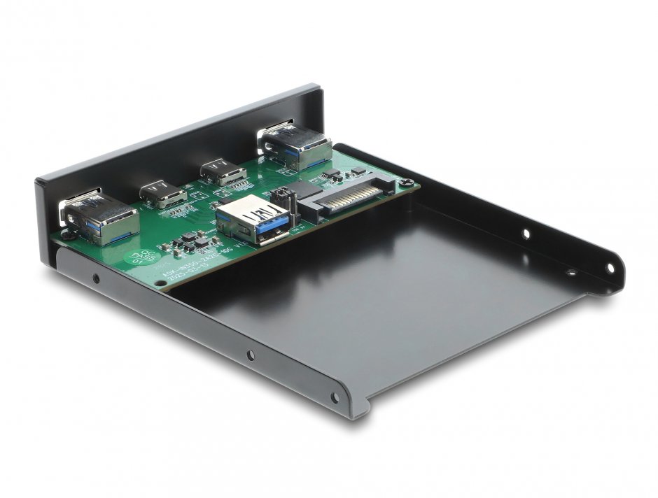 Imagine Front panel 3.5" USB 10 Gbps cu 2 x USB Type C + 2 x USB-A, Delock 64369