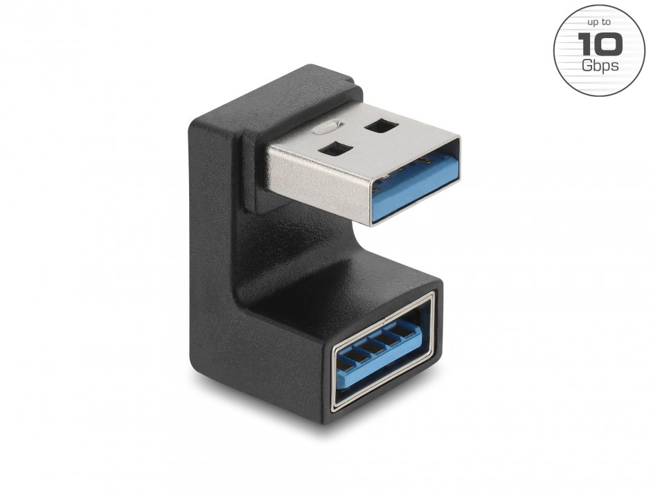 Imagine Adaptor USB-A 10 Gbps unghi U-shaped T-M, Delock 67424