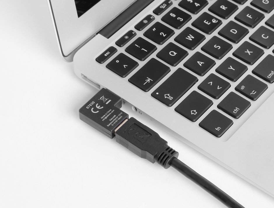 Imagine Adaptor USB-A 2.0 la EASY USB-A unghi 90 grade T-M, Delock 67630