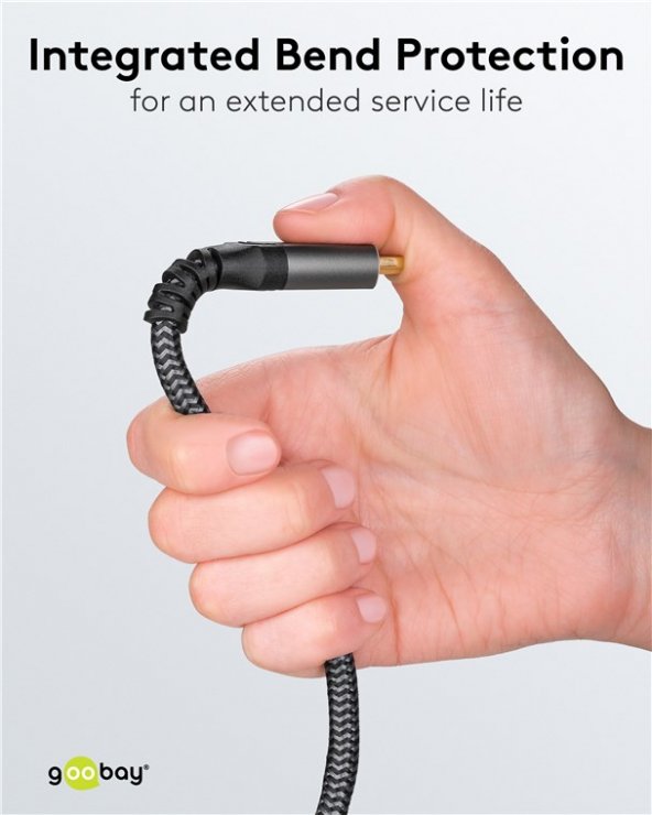 Imagine Cablu prelungitor HDMI 8K60Hz/4K120Hz T-M 3m brodat Alb/Negru, Goobay G79107