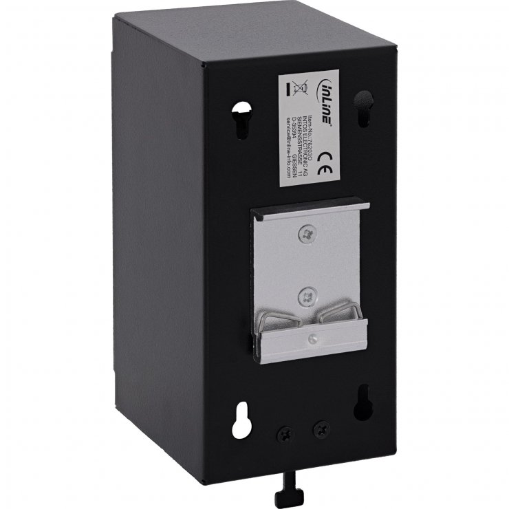 Imagine Cutie cu 4 x keystone Cat.6A montare perete/DIN rail, InLine IL76203N