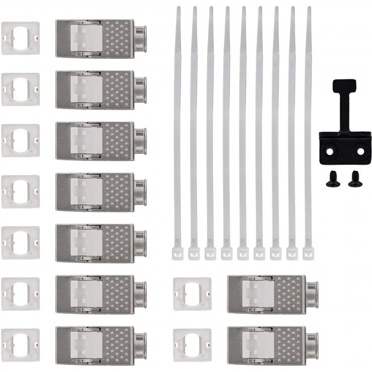 Imagine Cutie cu 9 x keystone Cat.6A montare perete/DIN rail, InLine IL76203P