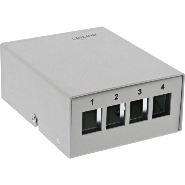 Imagine Carcasa keystone 4 x RJ45 metal Gri, Inline IL76264