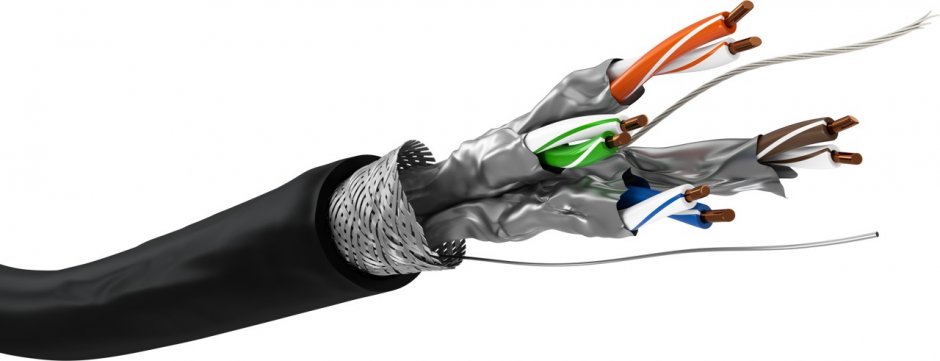 Imagine Rola cablu de retea RJ45 exterior S/FTP (PiMF) cat. 6 100m Negru, Goobay G77624