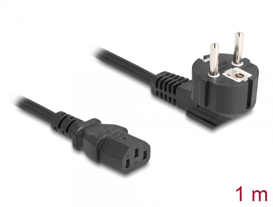Imagine Cablu de alimentare PC Schuko la IEC C13 1m, Delock 81298