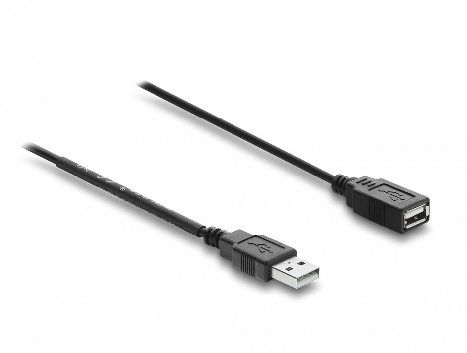 Imagine Cablu alimentare prelungitor USB-A cu switch ON/OFF T-M 0.5m, Delock 81655