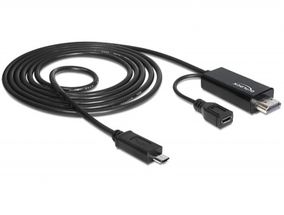 Imagine Cablu MHL la HDMI + micro USB-B 11 pini 1.5m (Samsung S3,S4,S5), Delock 83240
