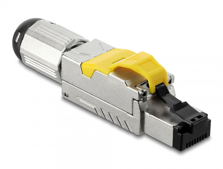Imagine Conector de ansamblat RJ45 cat 6A pentru fir solid metal, Delock 86287