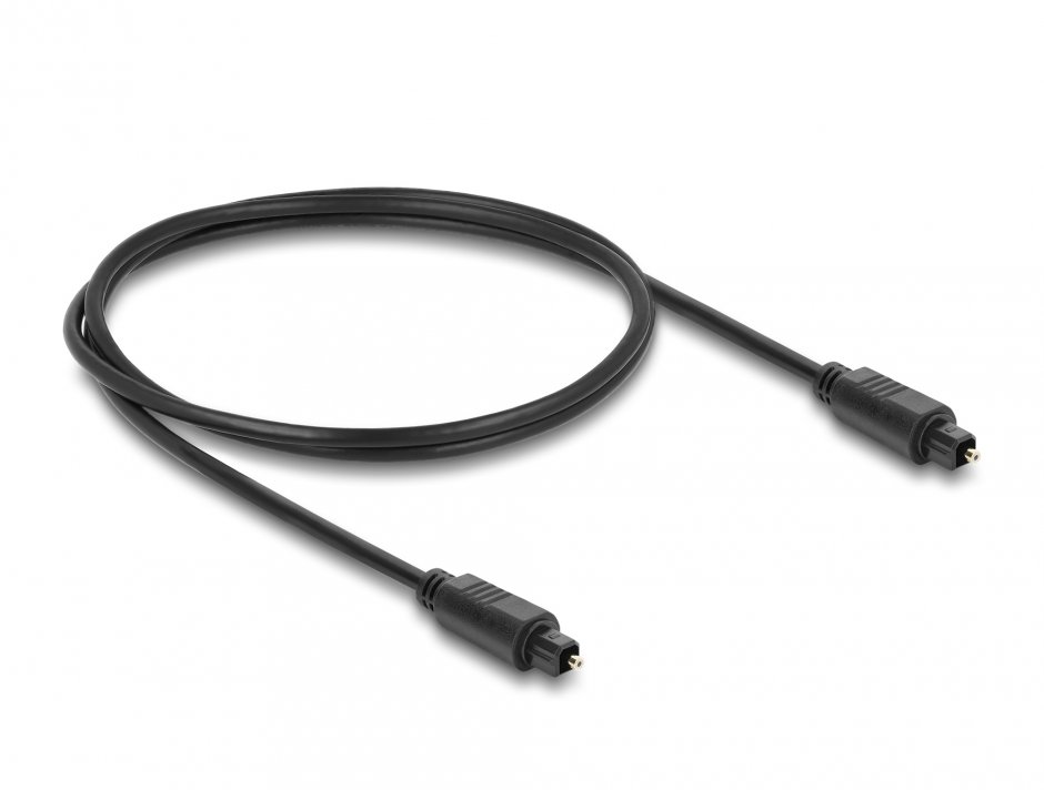 Imagine Cablu audio optic Toslink 1m negru, Delock 90923