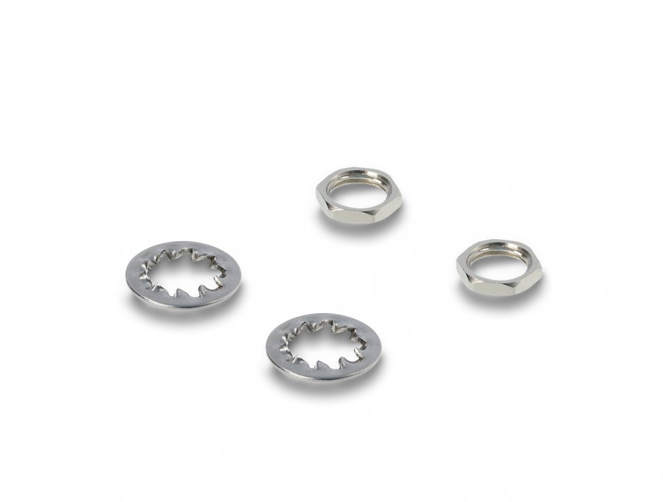 Imagine Adaptor cu filet DC 5.5 x 2.1 mm M-M unghi 90 grade, Delock 90942