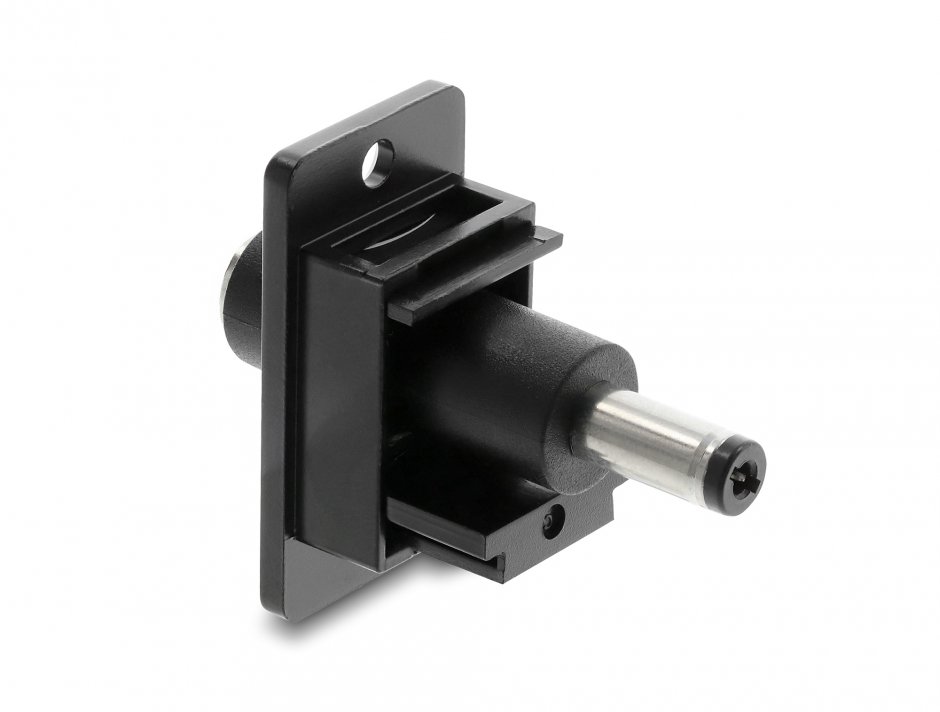 Imagine Modul alimentare DC 5.5 x 2.1 mm M-T montare panou, Delock 91116