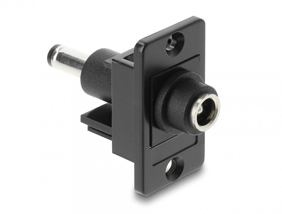 Imagine Modul alimentare DC 5.5 x 2.5 mm M-T montare panou, Delock 91121