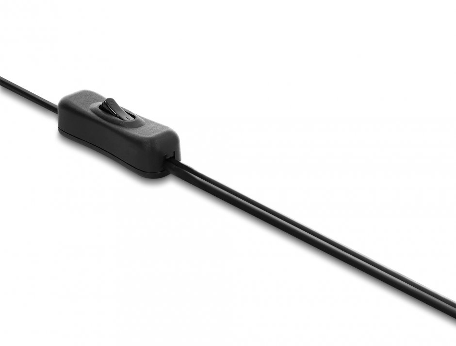 Imagine Cablu alimentare USB-A la 2 x ventilator 4 pini (2 pini conectati) T-T cu switch ON/OFF 1m, Delock 91343