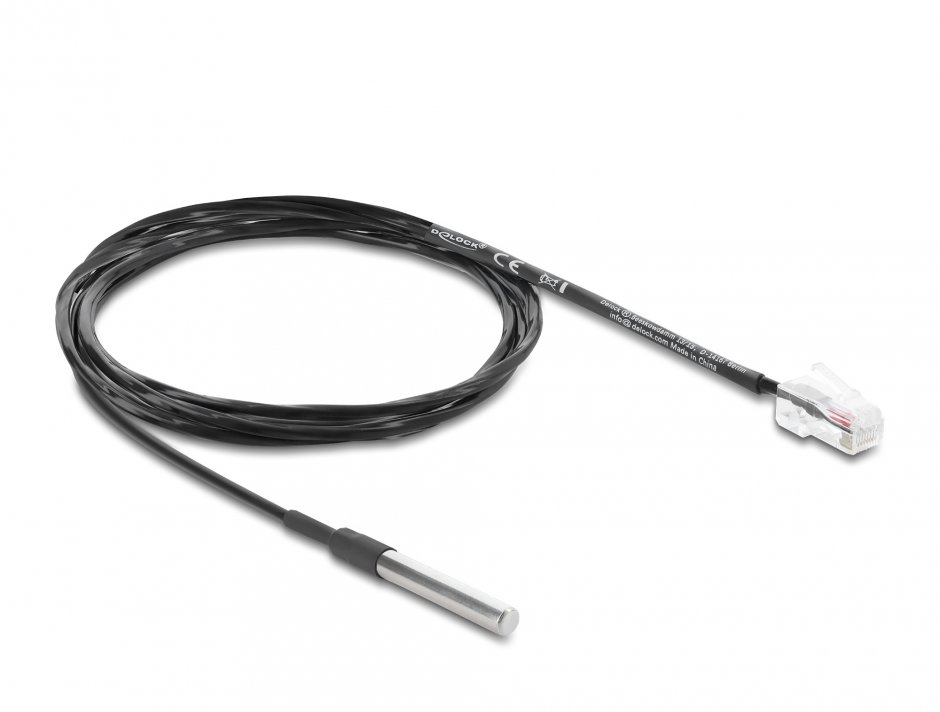 Imagine Senzor temperatura la RJ45 DS18B20 1m, Delock 91384