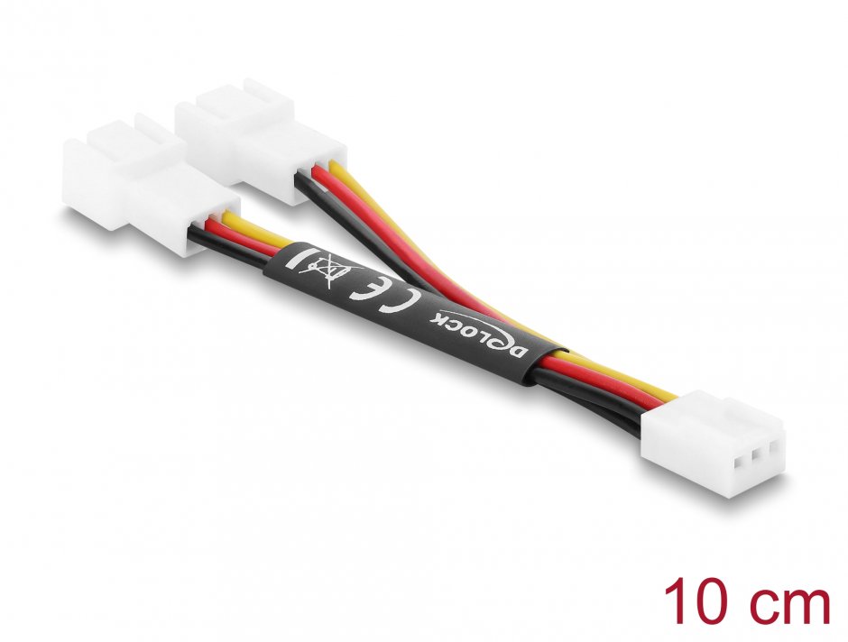 Imagine Splitter 1 x 3 pini ventilator la 2 x 3 pini M-T 10cm, Delock 91429