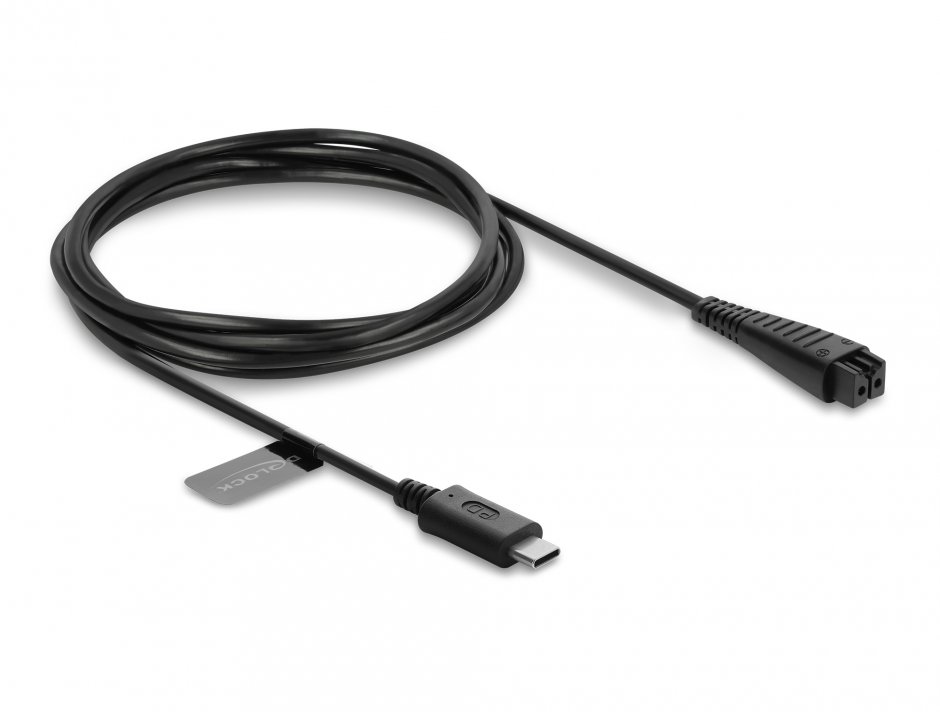 Imagine Cablu de alimentare USB type C 4.8V pentru aparate de ras electrice Panasonic ES-LV97, ES-LA63, RE7-51, RE7-59 1.5m, Delock 91795