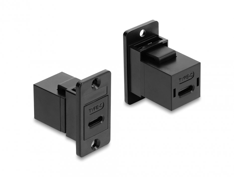 Imagine Modul panou USB 2.0 type C M-M Negru, Delock 91926