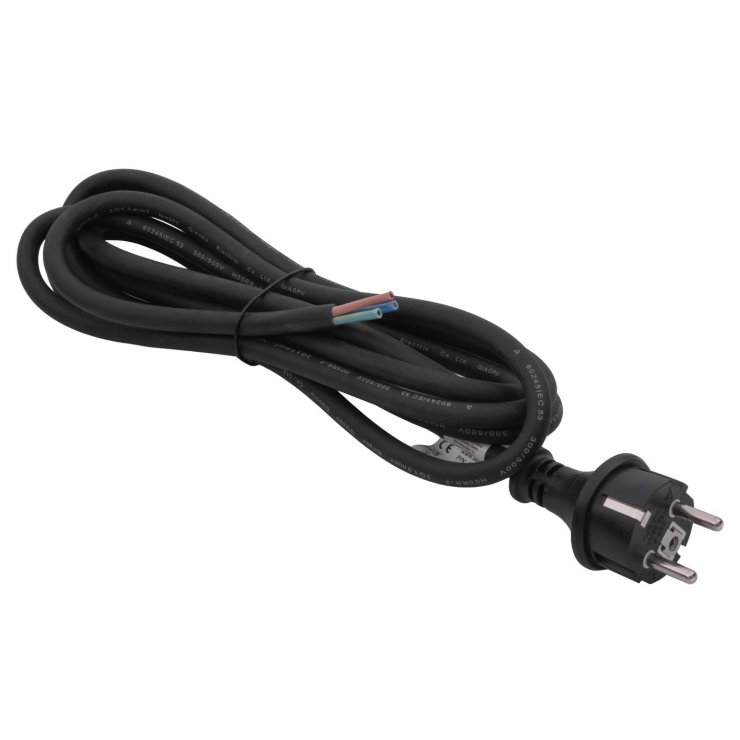 Imagine Cablu alimentare Schuko la fire deschise CU 3x1.5mm 3m, Akyga AK-OT-03S