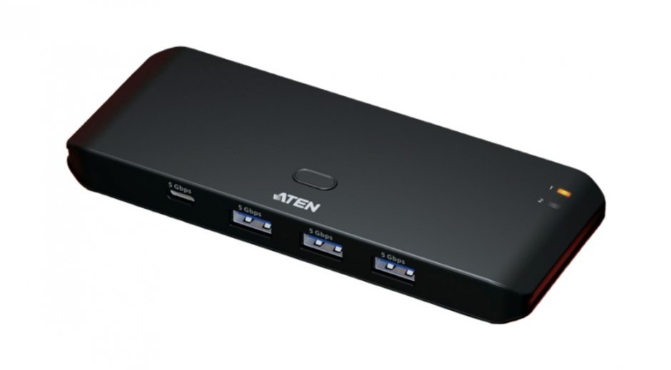 Imagine Sharing switch 2 x 4 USB 3.2 Gen1 cu alimentare USB-C, ATEN US4324