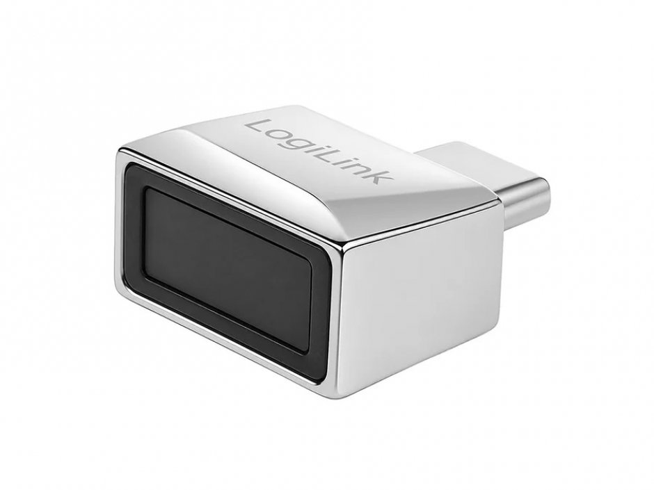 Imagine Cititor amprenta USB-C 2.0 metalic Negru, Logilink AU0066