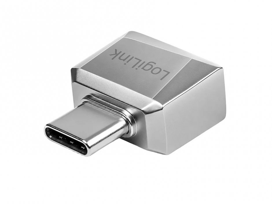 Imagine Cititor amprenta USB-C 2.0 metalic Negru, Logilink AU0066