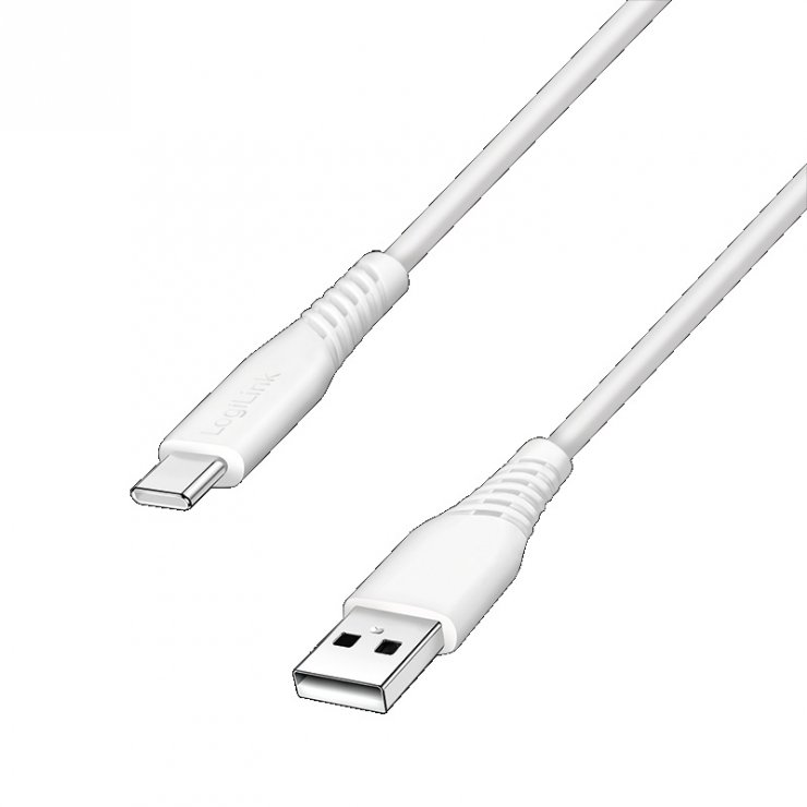 Imagine Cablu USB-A 2.0 la USB type C T-T 0.3m Alb, Logilink CU0250