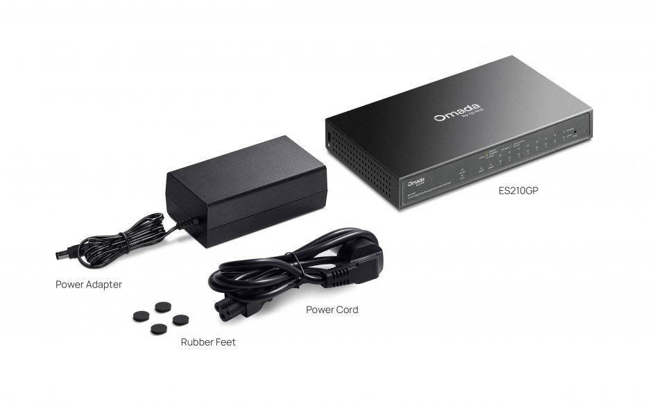 Imagine Switch 10 porturi Gigabit Easy Managed (din care 8 x PoE+), TP-LINK ES210GP