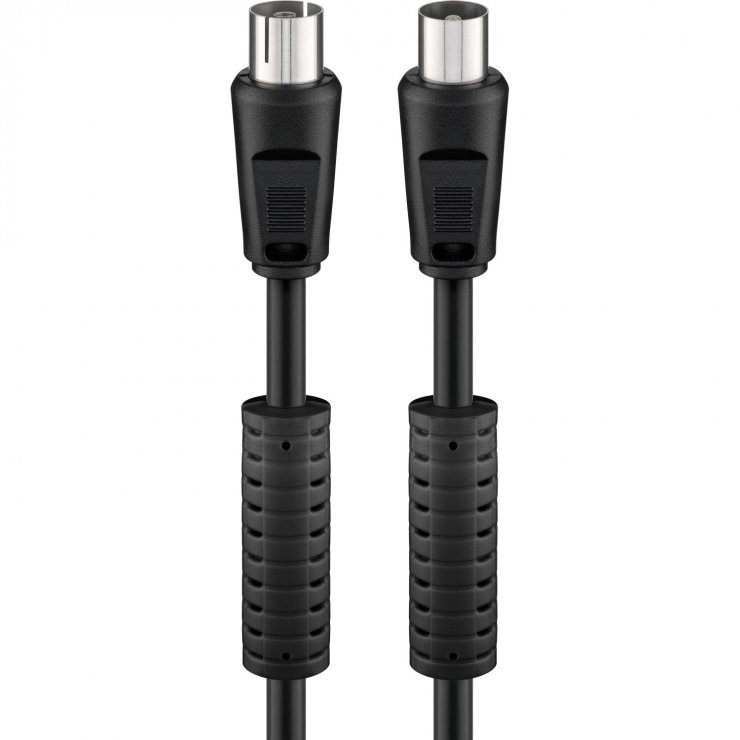 Imagine Cablu antena coaxial T-M 1.5m Negru, Goobay G50728