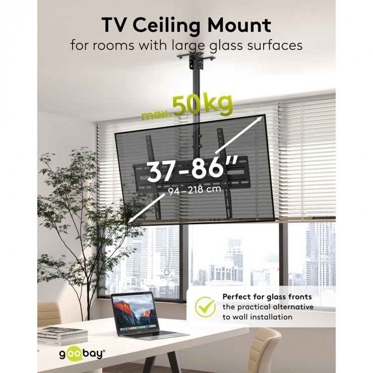 Imagine Suport TV 37" - 86" cu montare tavan, Goobay G80175