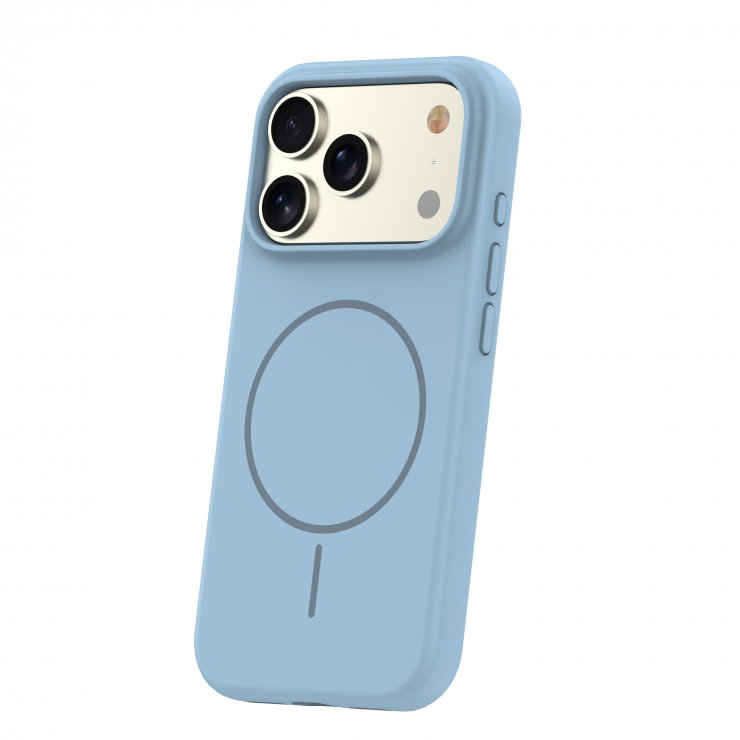 Imagine Husa pentru iPhone 17 Pro/ iPhone 18 Pro compatibil MagSafe PC/Silicon Light Blue, TFO Silicone Thin Mag