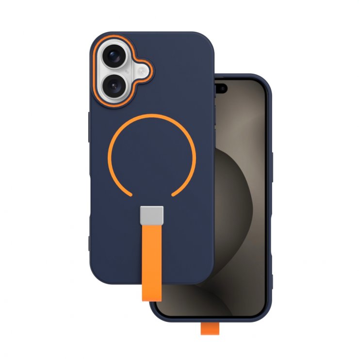 Imagine Husa pentru iPhone 15 compatibil MagSafe TPU Dark Blue, TFO Loop Thin Mag