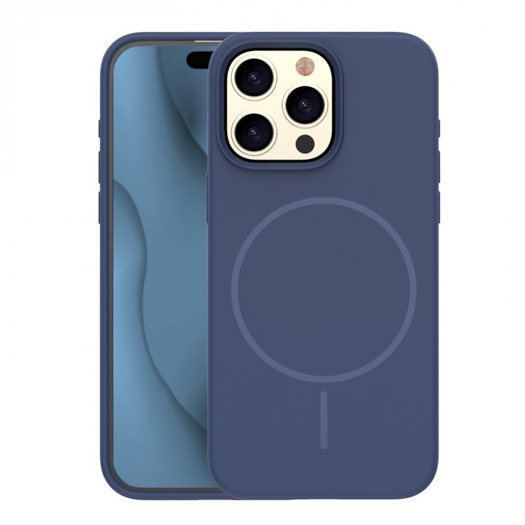 Imagine Husa pentru iPhone 16 Pro compatibil MagSafe PC/Silicon/TPU Dark Blue, TFO Silicone Thin Mag