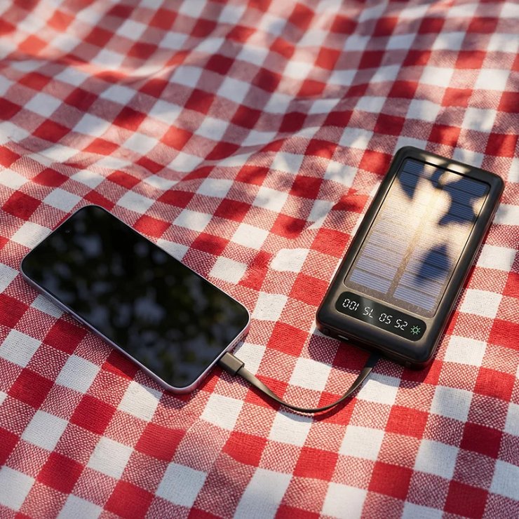 Imagine Power bank 20000 mAh cu incarcare solara, SLR-120